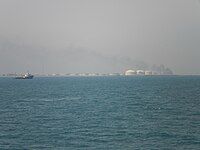 Oil tanks in port