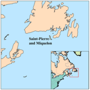 Locator map for Saint-Pierre and Miquelon