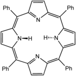 Lewis structure for meso-tetraphenylporphyrin