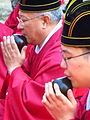 Musicians at a Seokjeon Daeje ceremony at Munmyo Shrine playing Hun