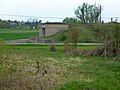 Construction works for the Saale-Elster-Kanal in Kreypau, in the background Leuna