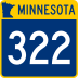 Trunk Highway 322 marker