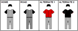 An illustration showing baseball uniforms