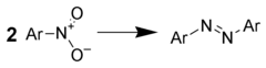 Generalization of the reduction of a nitroarene to an azo compound