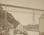 The railroad bridge before its 1895 reconstruction