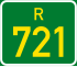 Regional route R721 shield