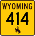 Wyoming Highway 414 marker