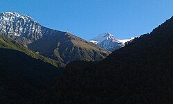 Mountains in Sharoysky District near the selo of Khulandoy