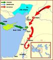 Mongol invasions of the Levant in 1300-1301 AD.