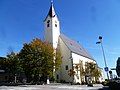 The Late Gothic Catholic church of the Elisabeth of Hungary. It was partially destroyed by lightning strikes and rebuilt in 1742 and 1866.[6] (Schulstraße 1)