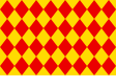 Flag of the former Angoumois province, France (lozengy)