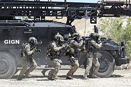 GIGN operators alongside a Sherpa Light armored vehicle - 2022