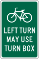 D11-20 Bicycle left turn may use turn box