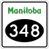 Provincial Road 348 marker