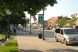 Looking north into the district from Centennial Park