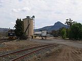 The Rock, railway and 'The Rock' in background