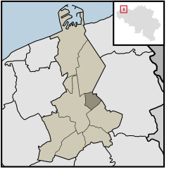 Location of Koolkerke in Bruges