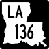 Louisiana Highway 136 marker