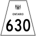 Highway 630 marker