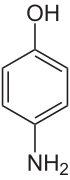 Skeletal formula of 4-aminophenol