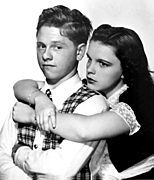 Judy Garland as Emily and Mickey Rooney as Austin in the 1942 Columbia Pictures screwball comedy The The Dickinsons of Amherst.