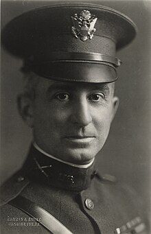 1934 black and white head and shoulders photo of US Army Lieutenant Colonel Upton Birnie Jr. in dress uniform and service cap