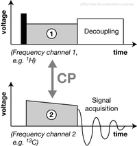 Cross-polarization pulse sequence