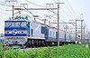 JR East EF510-501 hauls the "Hokutosei" sleeping car service on the Tohoku Main Line between Kurihashi and Higashi-Washinomiya Stations in 2010