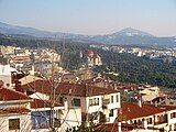 View of eastern Thessaloniki (Solun) to Hortach peak