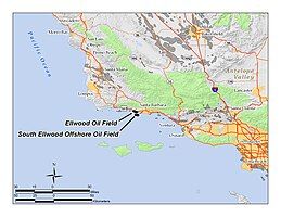 Location of Ellwood and Ellwood Offshore Fields