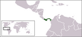 Panama's location in the world