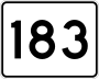 Route 183 marker