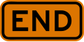 M4-8bP End (plaque) (if a road work blocked road)