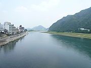 Nagara River flowing through Gifu