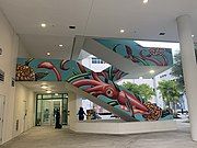 Outside Stair mural connections of the three floors of the Main building in the Hialeah Campus.