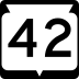 State Trunk Highway 42 marker