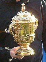 The Rugby World Cup trophy, the Webb Ellis Cup