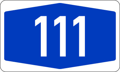 File:Bundesautobahn 111 number.svg