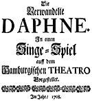 Title page of the Daphne libretto