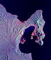 A space radar image of the Rabaul Volcano