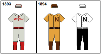 An illustration showing baseball uniforms