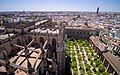 Cathedral roofs and the Garden as seen from the Giralda.