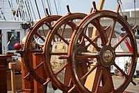 Helm station on USCGC Eagle