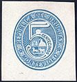 Uruguay 1866, 5c unused cut square