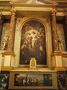 “Christ appears to sainte Thérèse d'Avila and to Saint John of the Cross” (c. 1676) (right transept chapel ) (Jean-Baptiste Corneille (1649-1695)