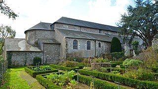 Left side facade from the reconstructed garden.