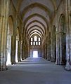 Pointed barrel vault with transverse arches (Abbey of Fontenay)