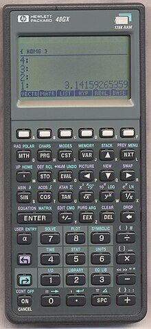 Picture of a Hewlett-Packard 48GX Calcularor