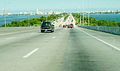 Interstate I-195 heading east from Miami to Miami Beach, Florida