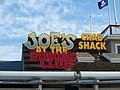 Joe's Crab Shack sign. The restaurant is located behind the San Diego Convention Center next to Seaport Village.